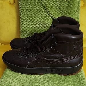 Puma GV Alpine Boot. Men's size 10. Dark Brown Leather Upper & Gum Soles.